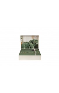 Постельное белье "Sarev"fancy poplin 1.5 сп. N193 Tanya v3/Yesil