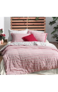 Постельное белье Sarev Mood Comfort жатый хлопок 1.5 спальн. N367 TRINA v1/Pembe