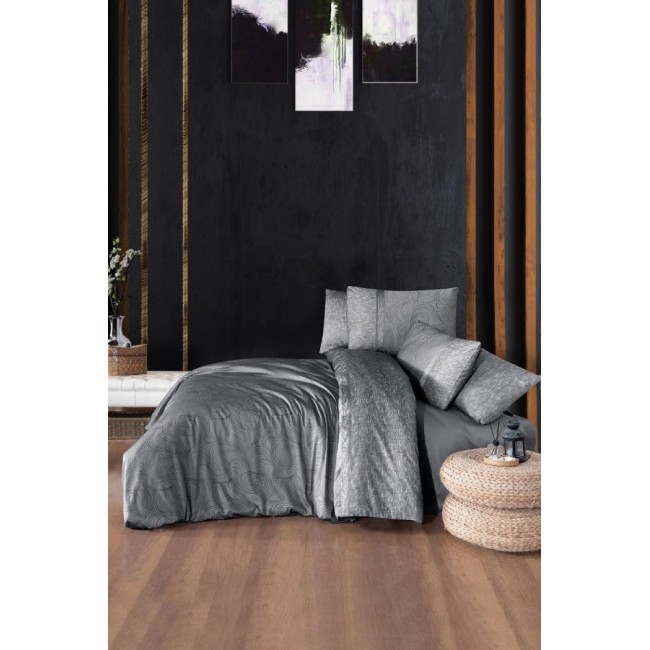 Постельное белье Karven (300 tc) премиум сатин евро N359 NESY Grey