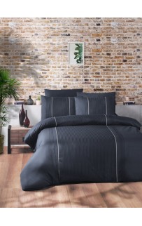 Постельное белье "Карвен" DELUXE DARK ранфорс 1,5 спальн (Elegant Denim) (Акция)