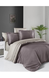 Постельное белье КАРВЕН сатин Де Люкс N045 Serenity Iilac/beige