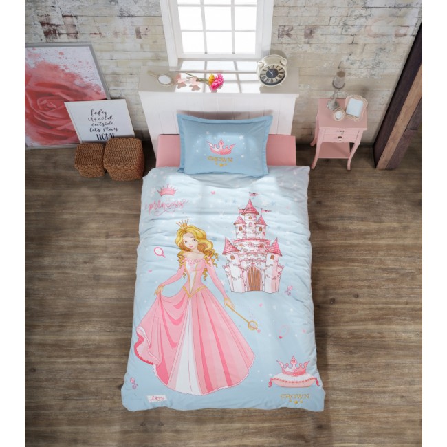 Постельное белье "Карвен" YOUNG STYLE ранфорс 1,5 спальн.Crown Pink v-1