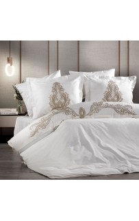 Постельное белье Zebra casa сатин с вышивкой евро N168 TIARA capp