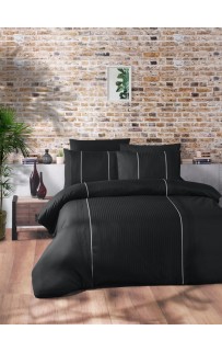 Постельное белье "Карвен" DELUXE DARK ранфорс евро (Elegant Black) (Акция)