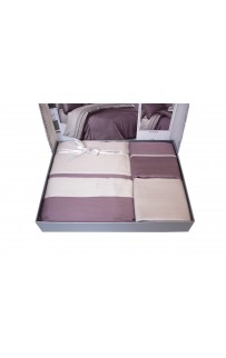 Постельное белье КАРВЕН сатин Де Люкс N045 Serenity Iilac/beige