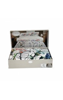 Постельное белье Карвен Stripe Satin с цветным принтом 1.5 спальное N249 -SB004(4пр.) (Акция)