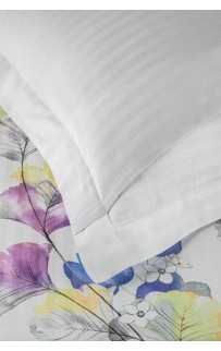 Постельное белье Карвен Stripe Satin с цветным принтом 1.5 спальное N249 -SB010(4пр.) (Акция)