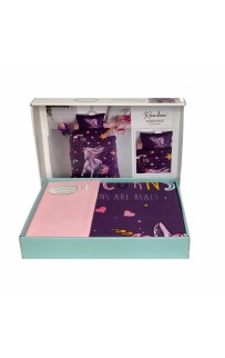 Постельное белье "Карвен" YOUNG STYLE ранфорс 1,5 спальн. Rainbow Purple v-1