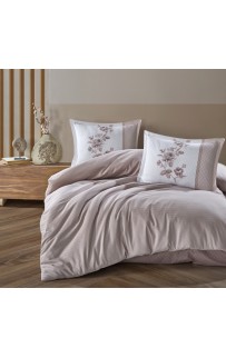 Постельное белье "Карвен" DELUXE ранфорс евро Suave Brown v-2 (Акция)