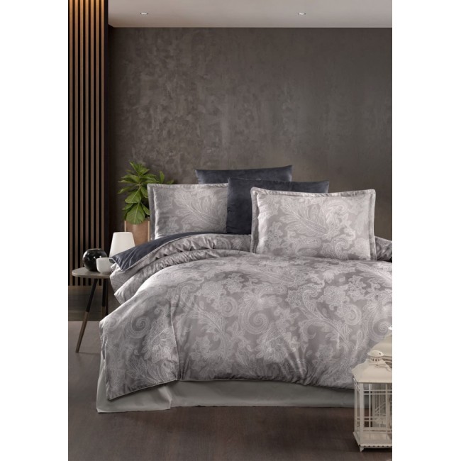 Постельное белье Karven (300 tc) премиум сатин евро N359 GISELLE Cobalt