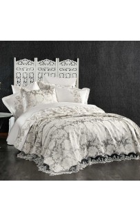 Комплект ZEBRA "ASTOR FLOWER" (Покрывало+постельное белье) евро 9 предметов Y 857 GR?/серый