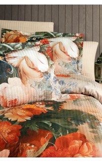 Постельное белье Карвен Stripe Satin с цветным принтом 1.5 спальное N249 -SB002(4пр.) (Акция)