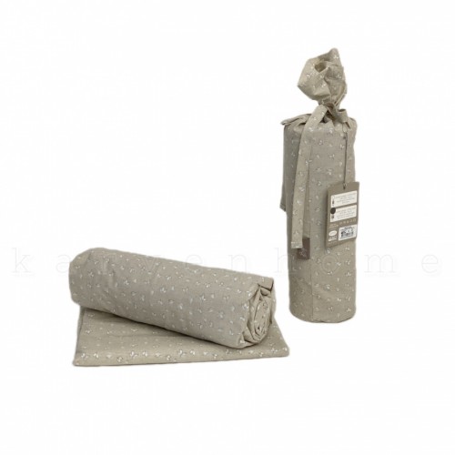 Простынь Sarev Bazaar "LEVA"на резинке+2 наволочки"FITTED CARSAF SETI" евро поплин 160*200+30см P 940 v1 bej/бежевый.