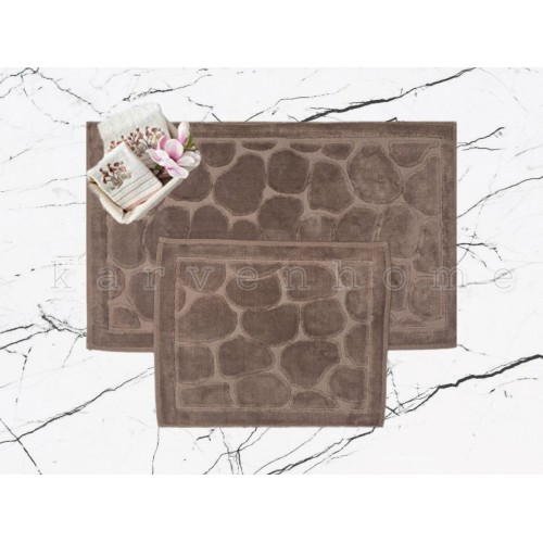 Набор ковриков для ванной Карвен TAS KV 427 acik kahve/кофейный