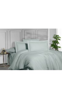 Постельное белье "Карвен" Stripe Satin семейное N 164-SS 013 mint/ментоловый