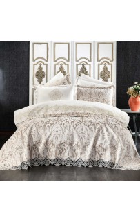 Комплект ZEBRA "ASTOR DAMASK" (Покрывало+постельное белье) евро 9 предметов Y 856 BEJ/бежевый (Акция)