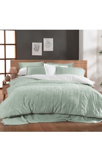 Постельное белье Sarev Mood Comfort жатый хлопок евро N354 GRACIA v3/Yesil