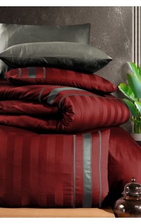 Постельное белье "Карвен" сатин евро Artwel Dark Red