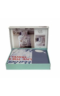 Постельное белье "Карвен" YOUNG STYLE ранфорс 1,5 спальн. Sailife Blue v-1