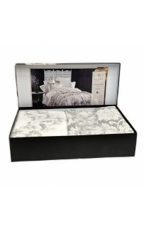 Комплект ZEBRA "ASTOR FLOWER" (Покрывало+постельное белье) евро 9 предметов Y 857 GR?/серый