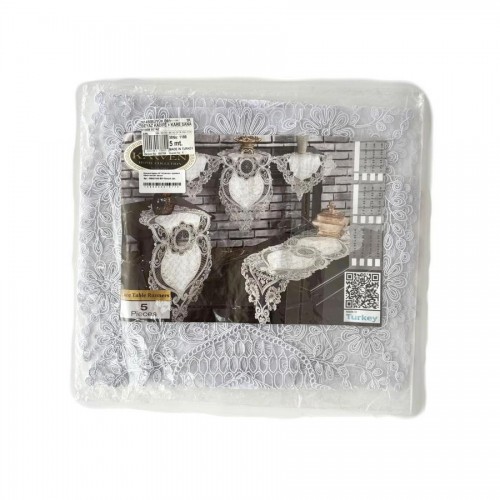 Дорожка Карвен 140*45 велюр с кружевом М840/1450 B01 белый