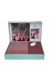 Постельное белье "Карвен" ранфорс евро Risa Dusty Rose v-2