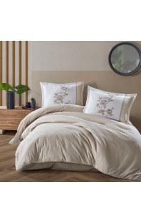Постельное белье "Карвен" DELUXE ранфорс семейное Suave Beige v-4 (Акция)