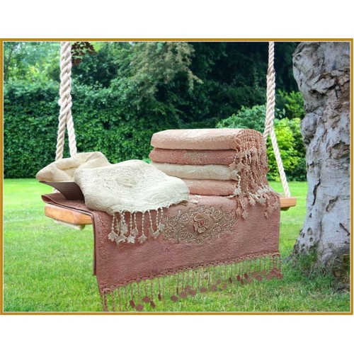 Полотенце Карвен "STELLA" 70*140 с вышивкой бамбук 1шт. Н 1387