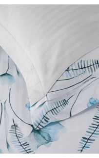 Постельное белье Карвен Stripe Satin с цветным принтом семейное N251-SB009 (7пр.) (Акция)