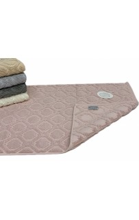 Коврик для ног Карвен "TILE" 50*80 махра KV 434 pembe