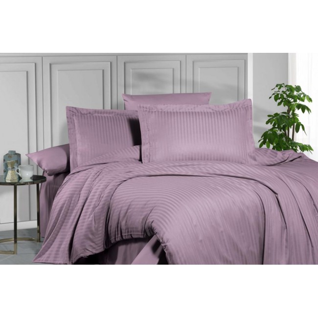 Постельное белье "Карвен" Stripe Satin 1,5 спальн. N 162-SS 010 лиловый