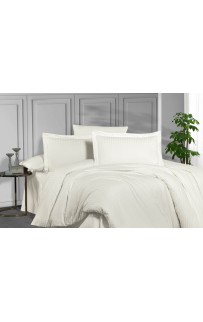 Постельное белье "Карвен" Stripe Satin семейное N 164-SS 015 krem/кремовый