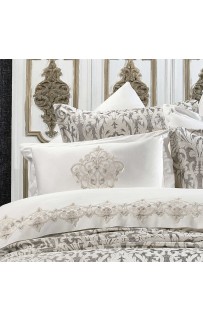 Комплект ZEBRA "ASTOR DAMASK" (Покрывало+постельное белье) евро 9 предметов Y 856 GR?/серый