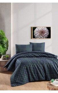 Постельное белье Карвен фланель евро N244 SADORA Navy Blue