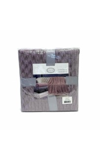 Плед Karven фланель евро PL 014 JACQAURD v6/Purple