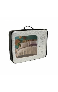 Комплект KARVEN (покрывало с наволочкой) ранфорс 1.5сп 2 пр. (180*240 / 50*70) LORNA v1 Beige (Акция)