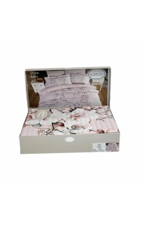 Постельное белье Карвен Stripe Satin с цветным принтом 1.5 спальное N249 -SB008(4пр.) (Акция)