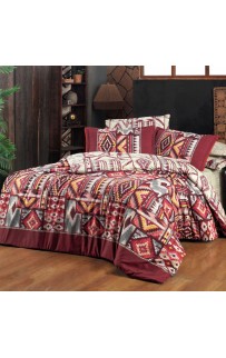 Постельное белье "Sarev"fancy poplin 1.5 сп. N193 Gilya v1/Bordo