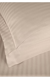 Постельное белье "Карвен" Stripe Satin семейное N 164-SS 007 темно-бежевый