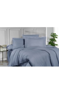 Постельное белье "Карвен" Stripe Satin семейное N 164-SS 014 indigo/индиго
