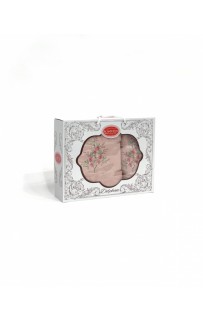 Набор полотенец Карвен "SAKURA" махра 50*90/70*140 HS 1614 v6 пудра