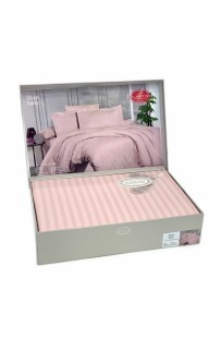 Постельное белье "Карвен" Stripe Satin семейное N 164-SS 008 персиковый
