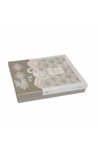 Скатерть HASPEN "TURNA" 160*220+8 салфеток велюр с кружевом М 781 krem/кремовый