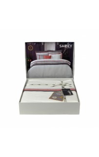 Постельное белье "Sarev" Sport&Chic (500tc) сатин евро MINSK v2/Gri (carsaf gri)