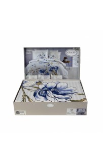 Постельное белье Карвен Stripe Satin с цветным принтом 1.5 спальное N249 -SB019(4пр.) (Акция)