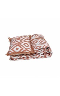 Покрывало ZEBRA "ALL DAYS IKAT" евро (250*260) Y871 kiremit/кирпичный (Акция)
