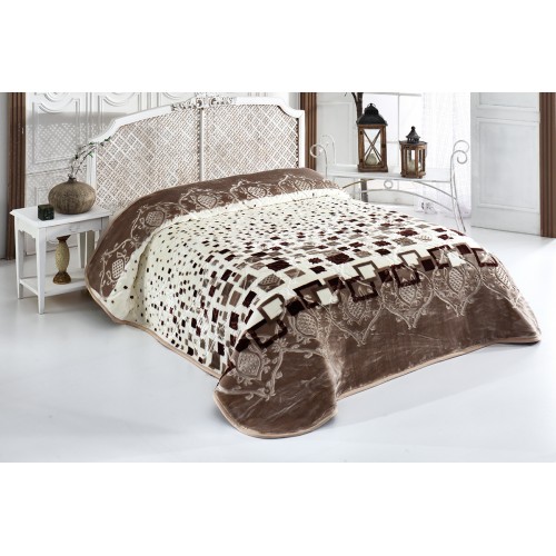 Покрывало EVLEN SUPER SOFT (двухстороннее,1слойное) 220*240 евро Y 938 v12 (A-2) (Акция)