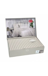 Постельное белье "Карвен" Stripe Satin евро N 163-SS 005 tas/песочный