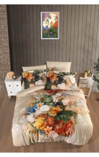 Постельное белье Карвен Stripe Satin с цветным принтом 1.5 спальное N249 -SB002(4пр.) (Акция)