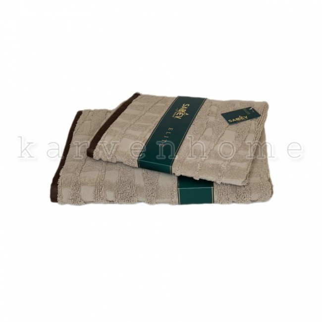Полотенце Sarev ELITE GROUP "POSEIDON" 50*90 1шт. махра Н 1025 bej/бежевый